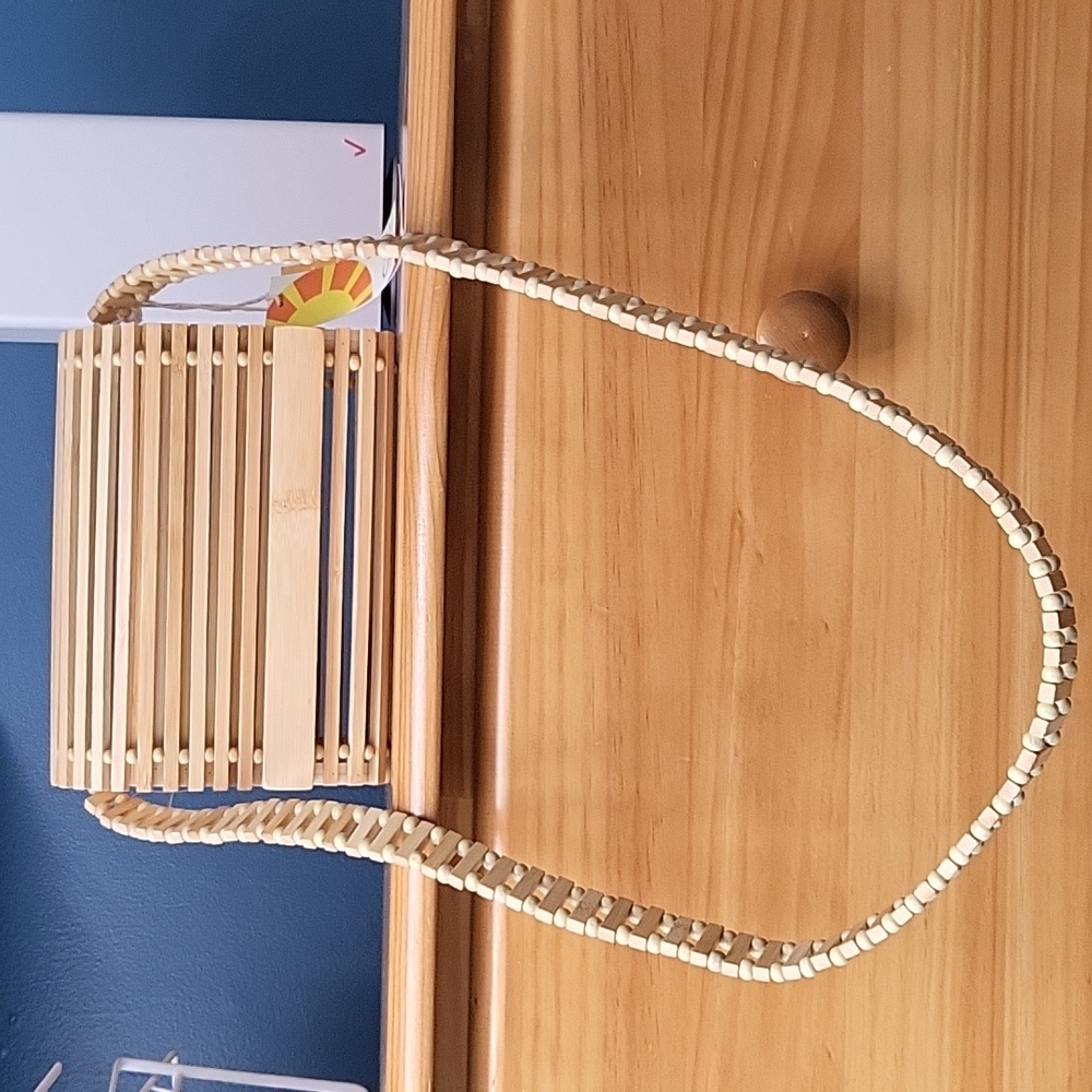 WOODEN CAGE PURSE
